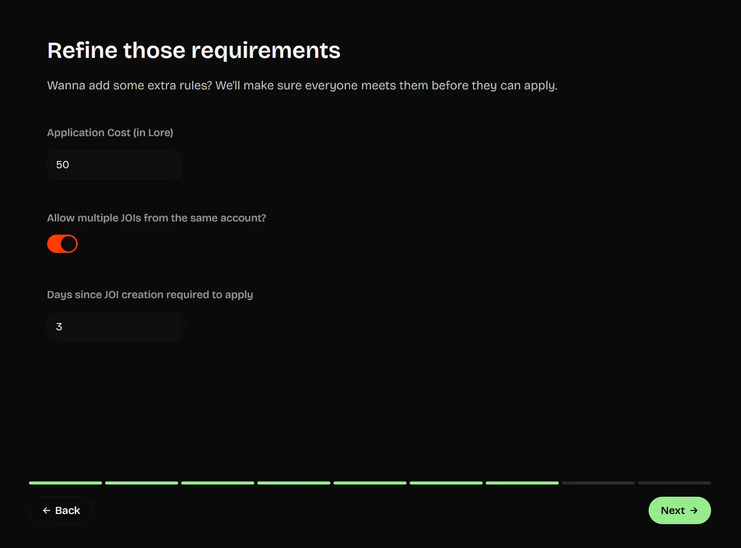 Club requirements